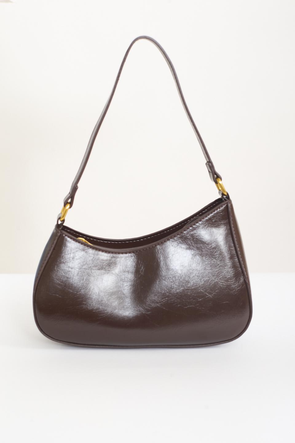 Borsa a spalla asimmetrica coffee - Autunno - Inverno 2025 | Brend