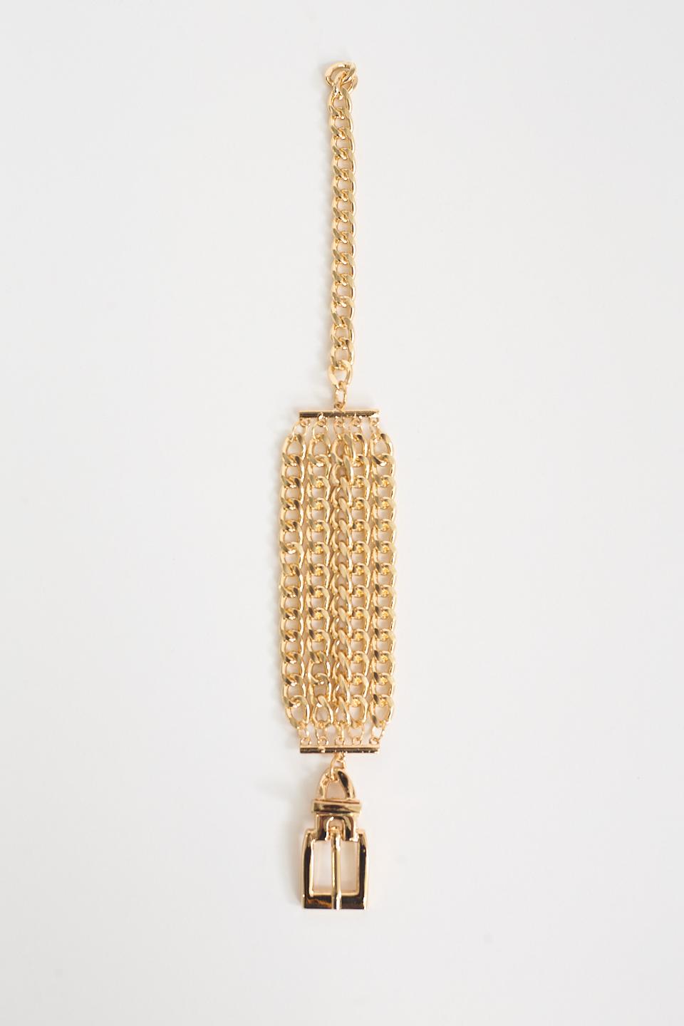 Bracciale catene e fibbia oro - Autunno - Inverno 2025 | Brend