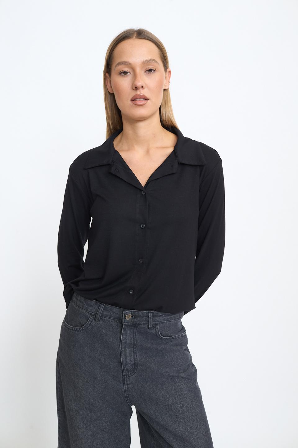 Camicia jersey nero - Autunno - Inverno 2025 | Brend