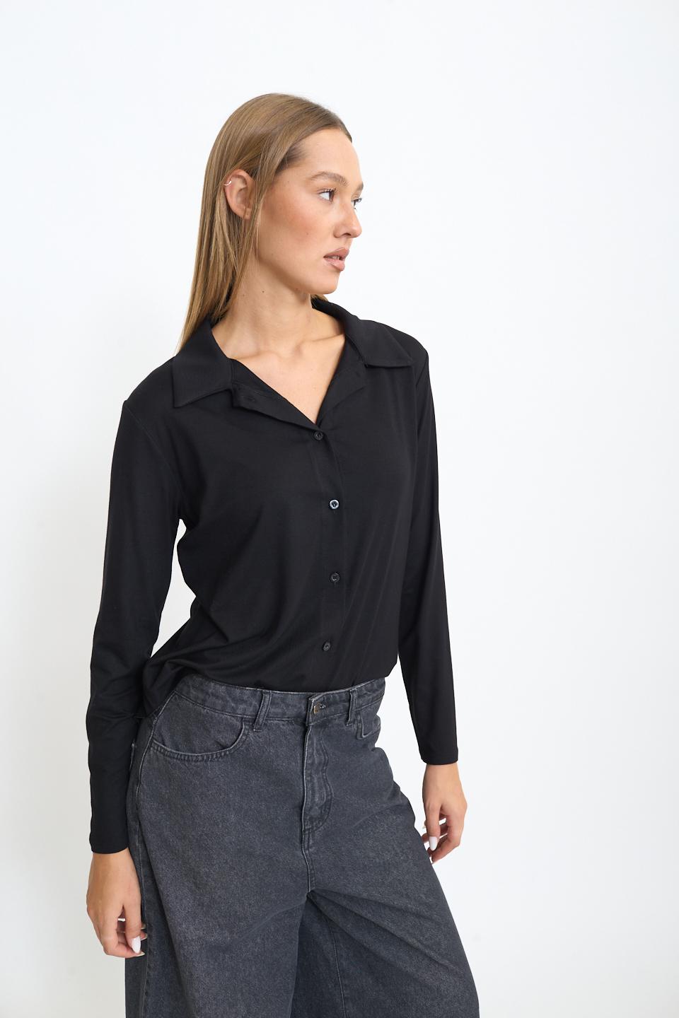 Camicia jersey nero - Autunno - Inverno 2025 | Brend