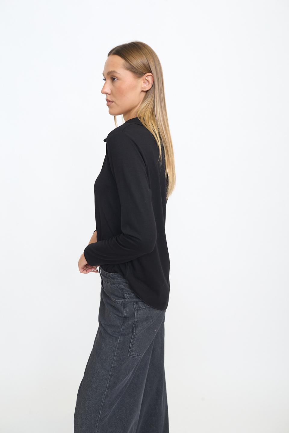 Camicia jersey nero - Autunno - Inverno 2025 | Brend