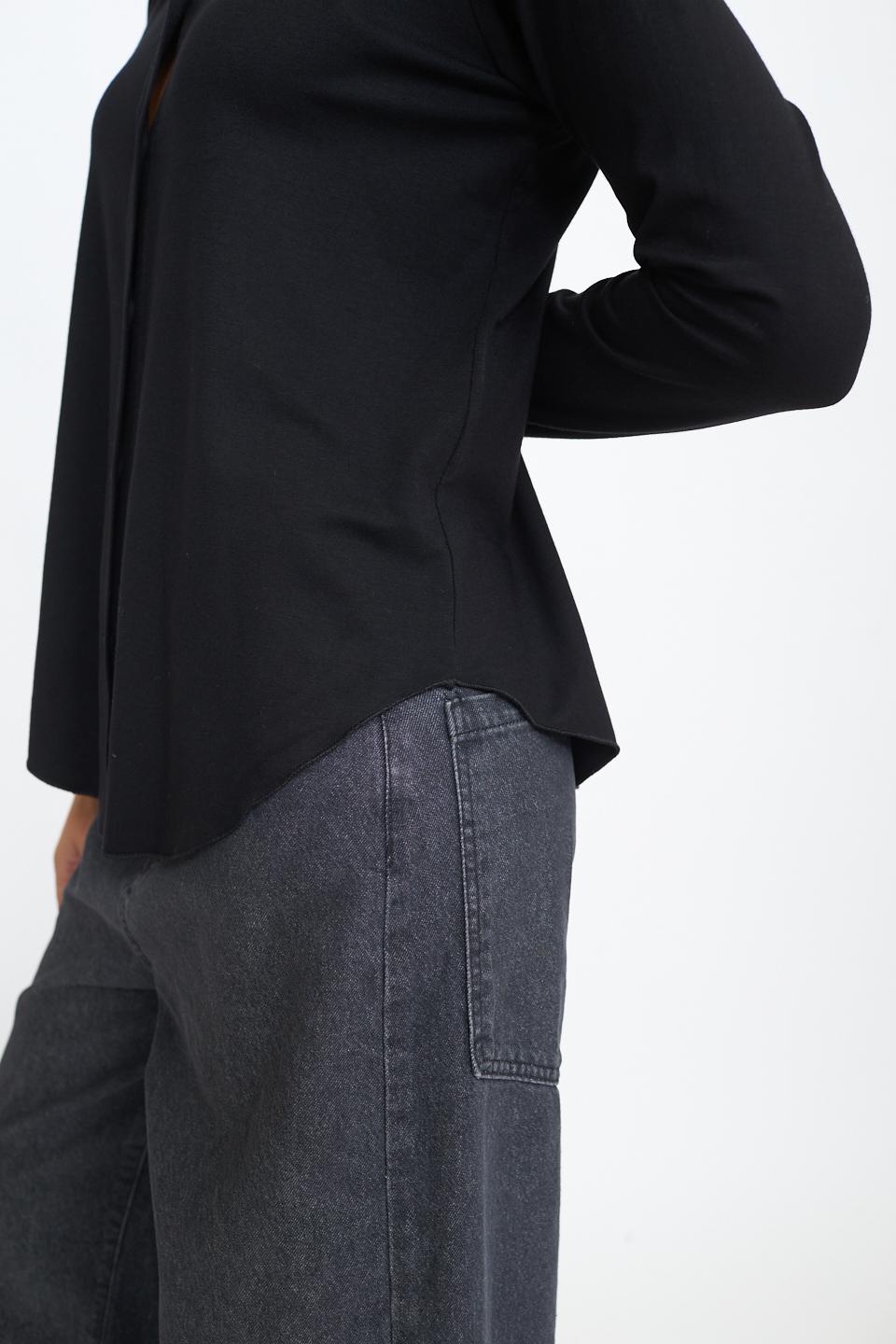 Camicia jersey nero - Autunno - Inverno 2025 | Brend