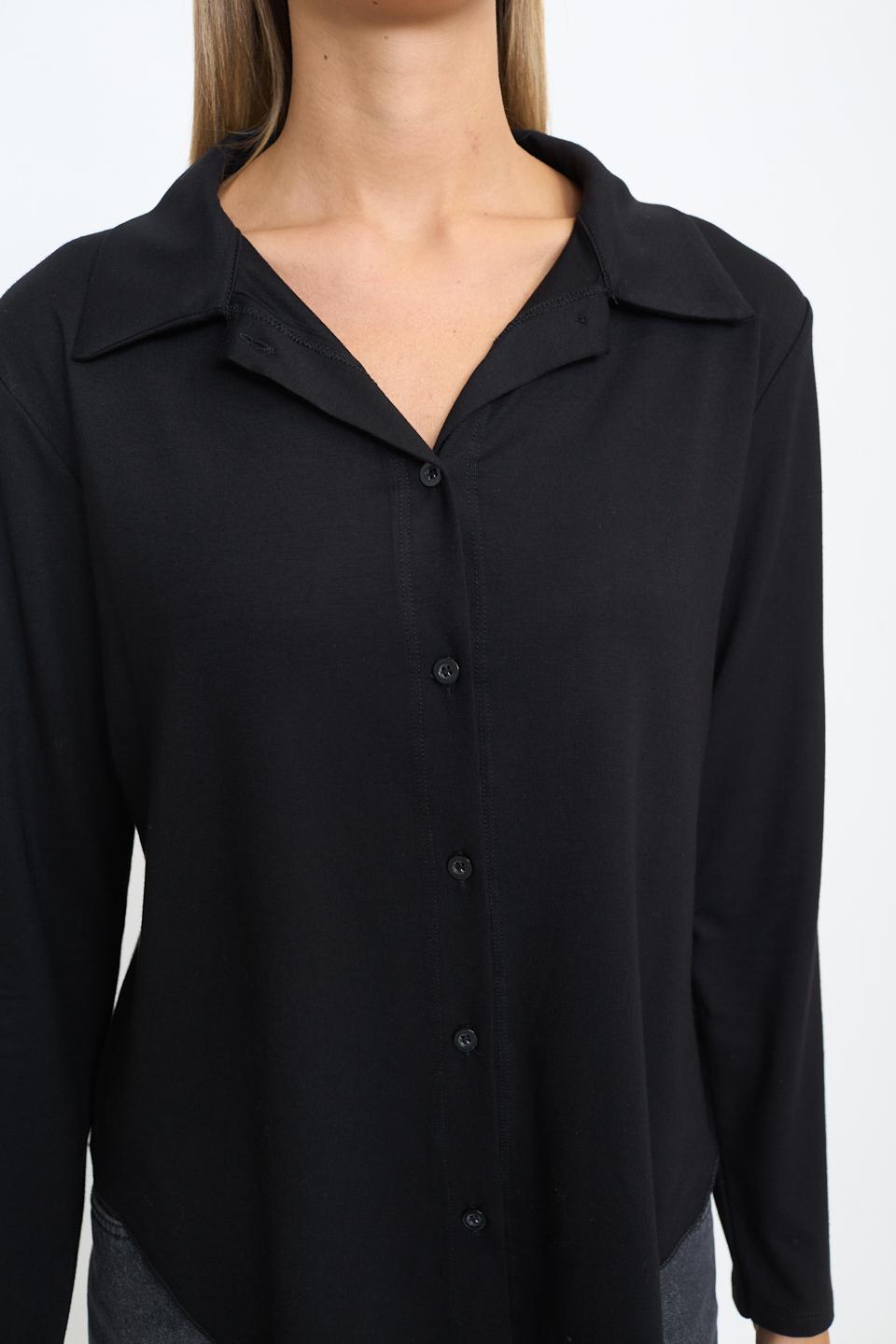 Camicia jersey nero - Autunno - Inverno 2025 | Brend