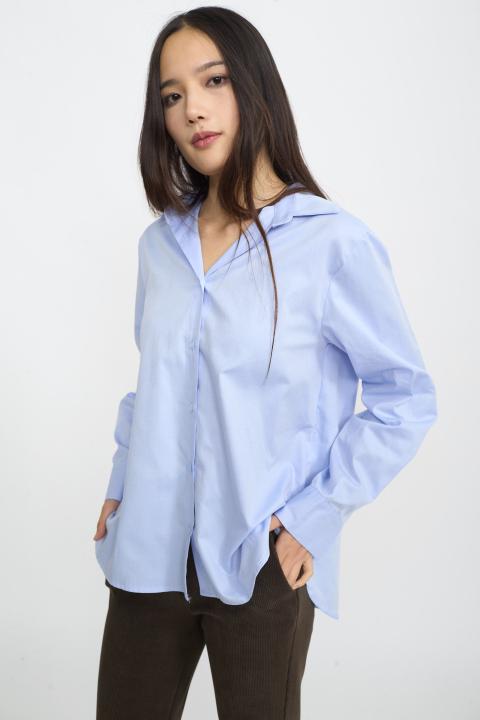 Camicia body cotone celeste oxford - Autunno - Inverno 2025 | Brend