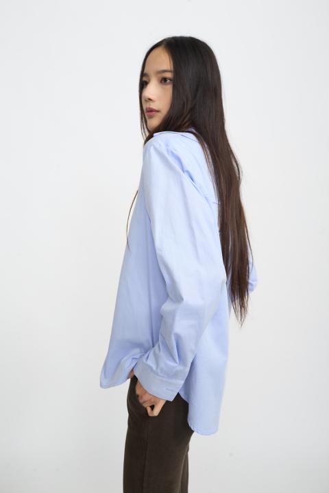 Camicia body cotone celeste oxford - Autunno - Inverno 2025 | Brend