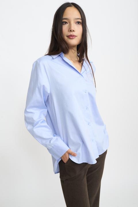 Camicia body cotone celeste oxford - Autunno - Inverno 2025 | Brend