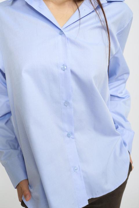 Camicia body cotone celeste oxford - Autunno - Inverno 2025 | Brend