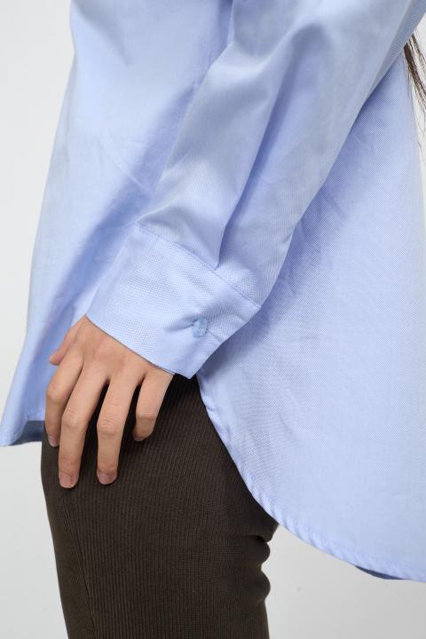 Camicia body cotone celeste oxford - Autunno - Inverno 2025 | Brend