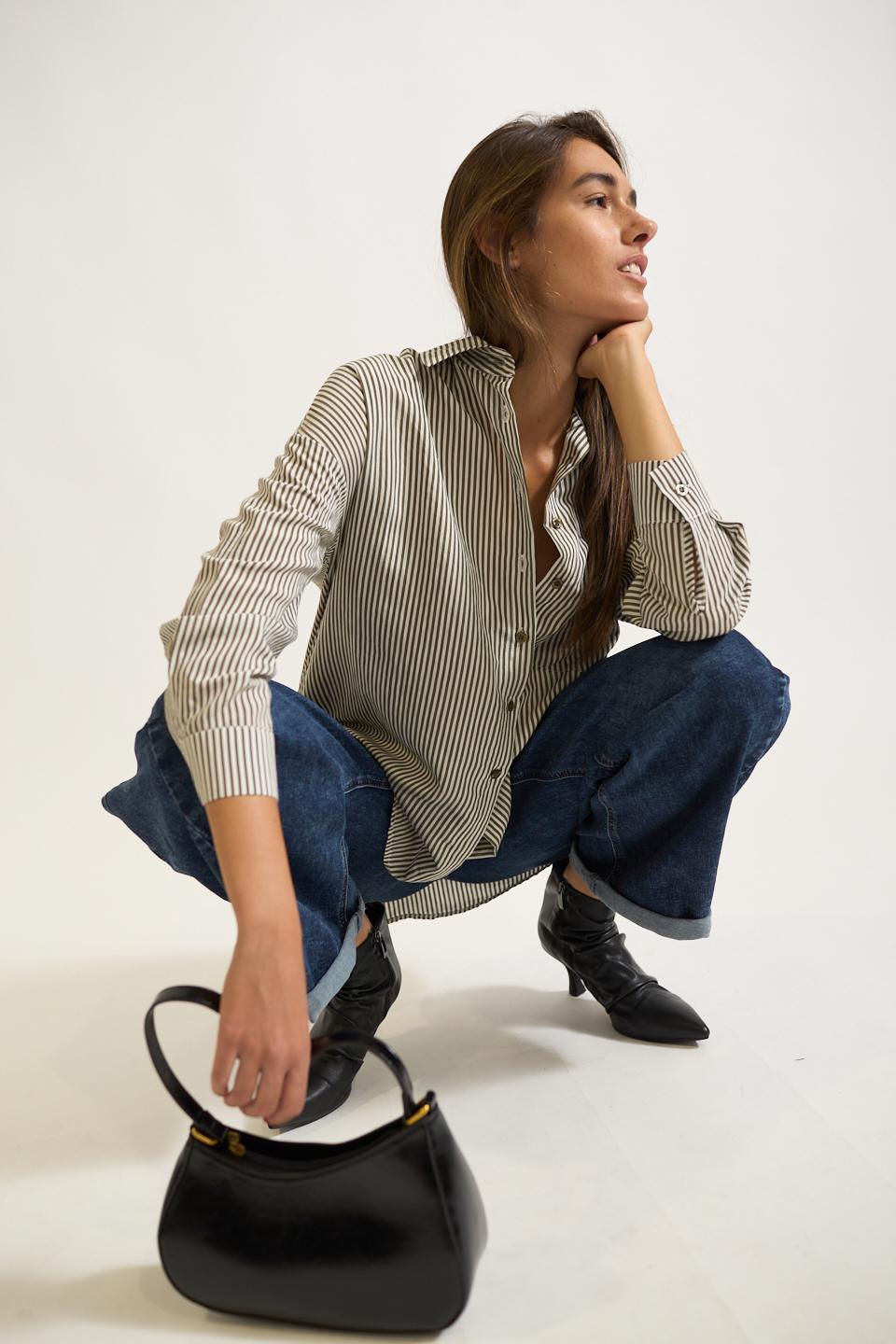 Camicia over taschino rigata rigo militare - Autunno - Inverno 2025 | Brend