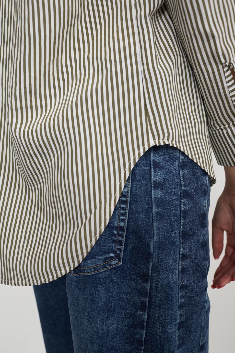 Camicia over taschino rigata rigo militare - Autunno - Inverno 2026 | Brend