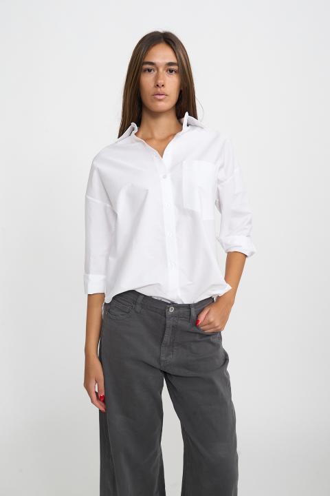 Camicia over taschino bianco - Autunno - Inverno 2025 | Brend