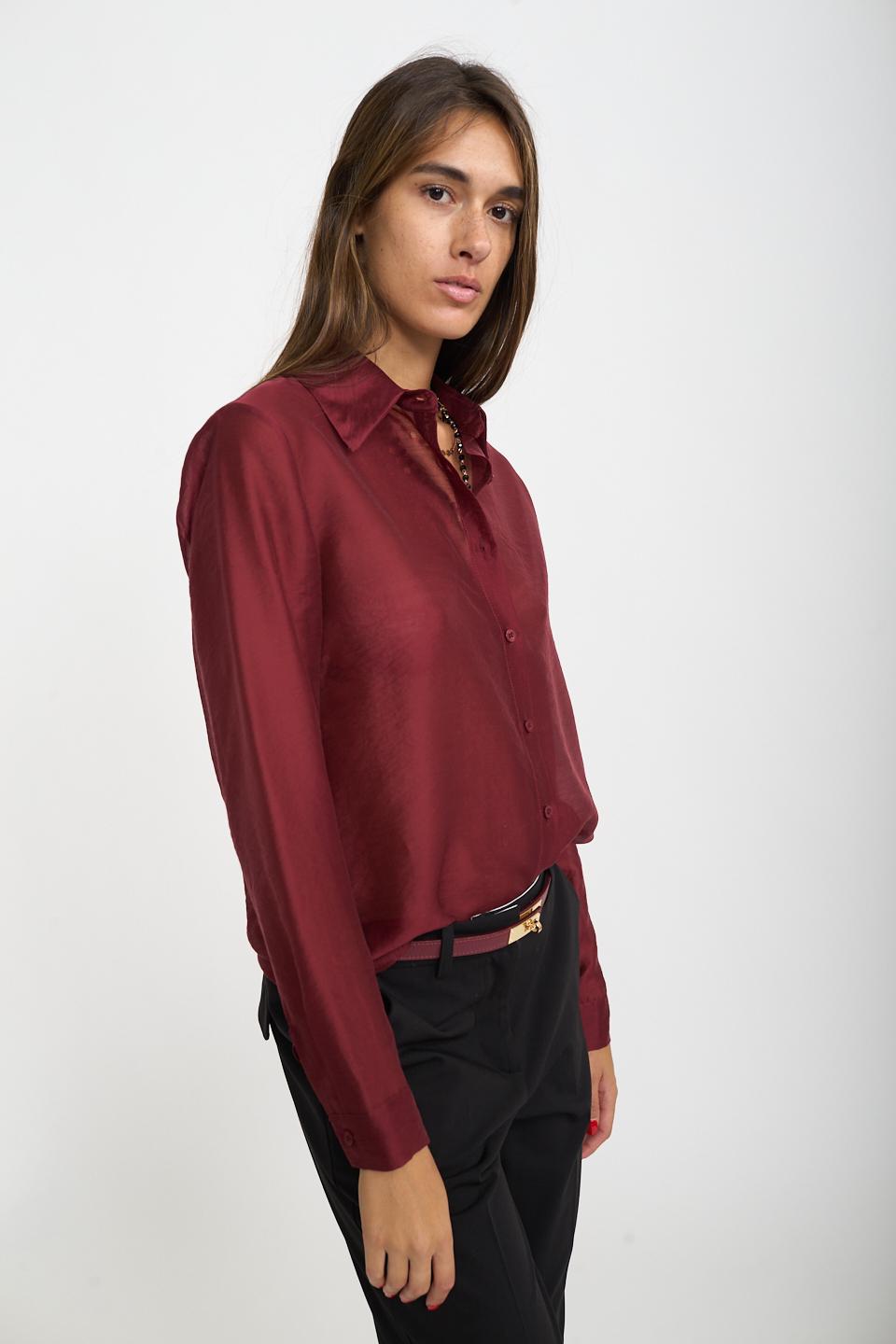 Camicia modello uomo lyocell burgundy - Autunno - Inverno 2025 | Brend