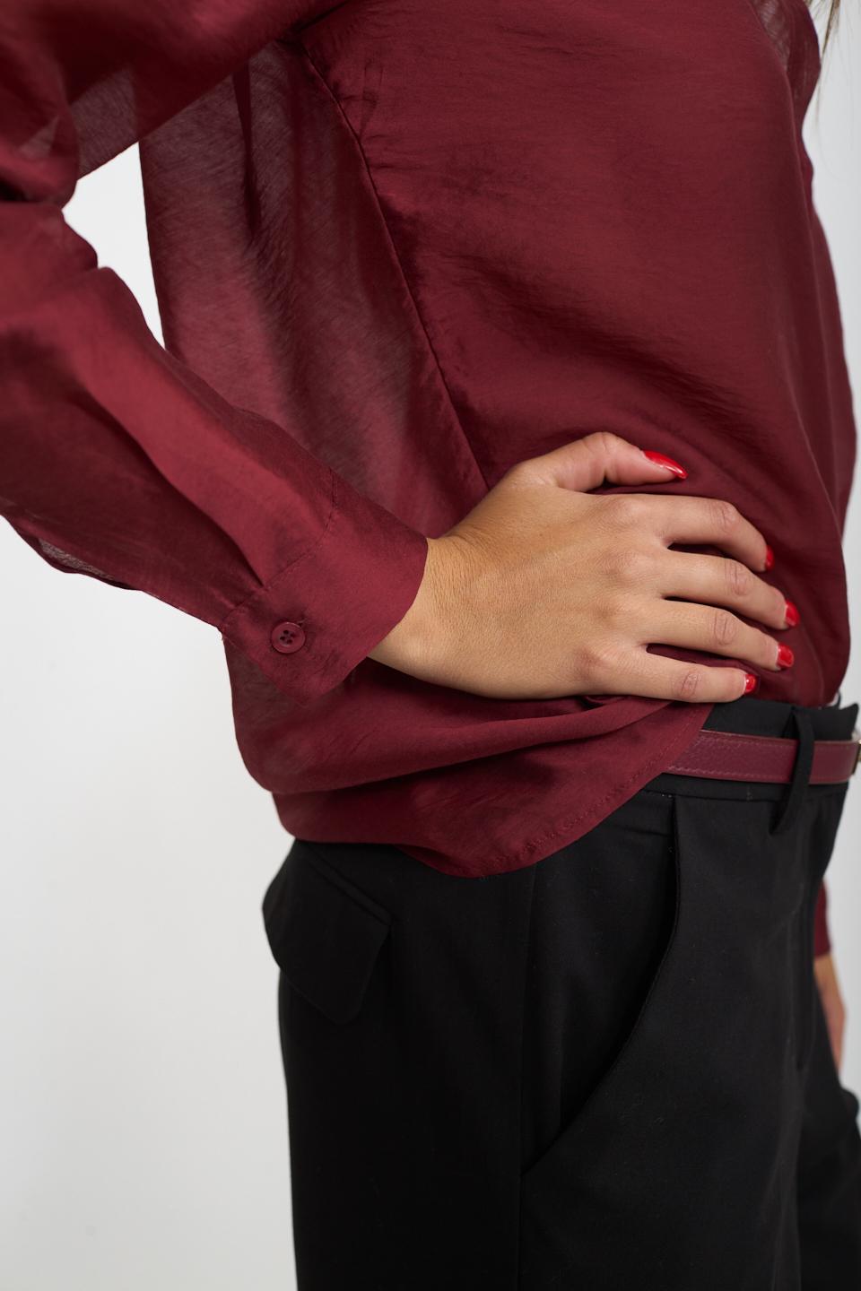 Camicia modello uomo lyocell burgundy - Autunno - Inverno 2025 | Brend