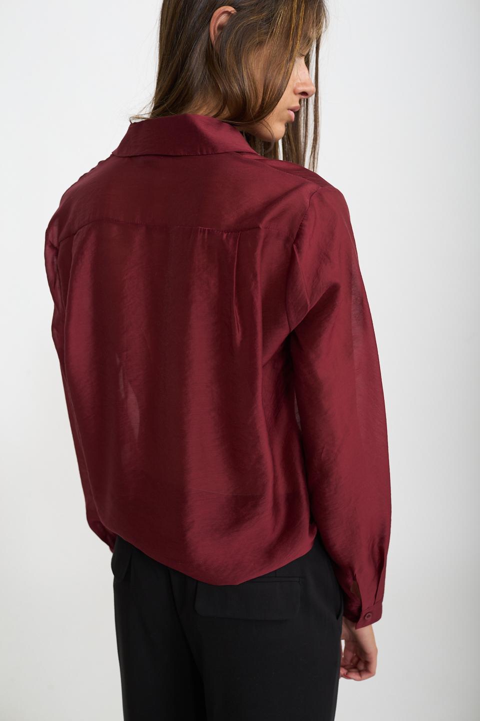 Camicia modello uomo lyocell burgundy - Autunno - Inverno 2025 | Brend