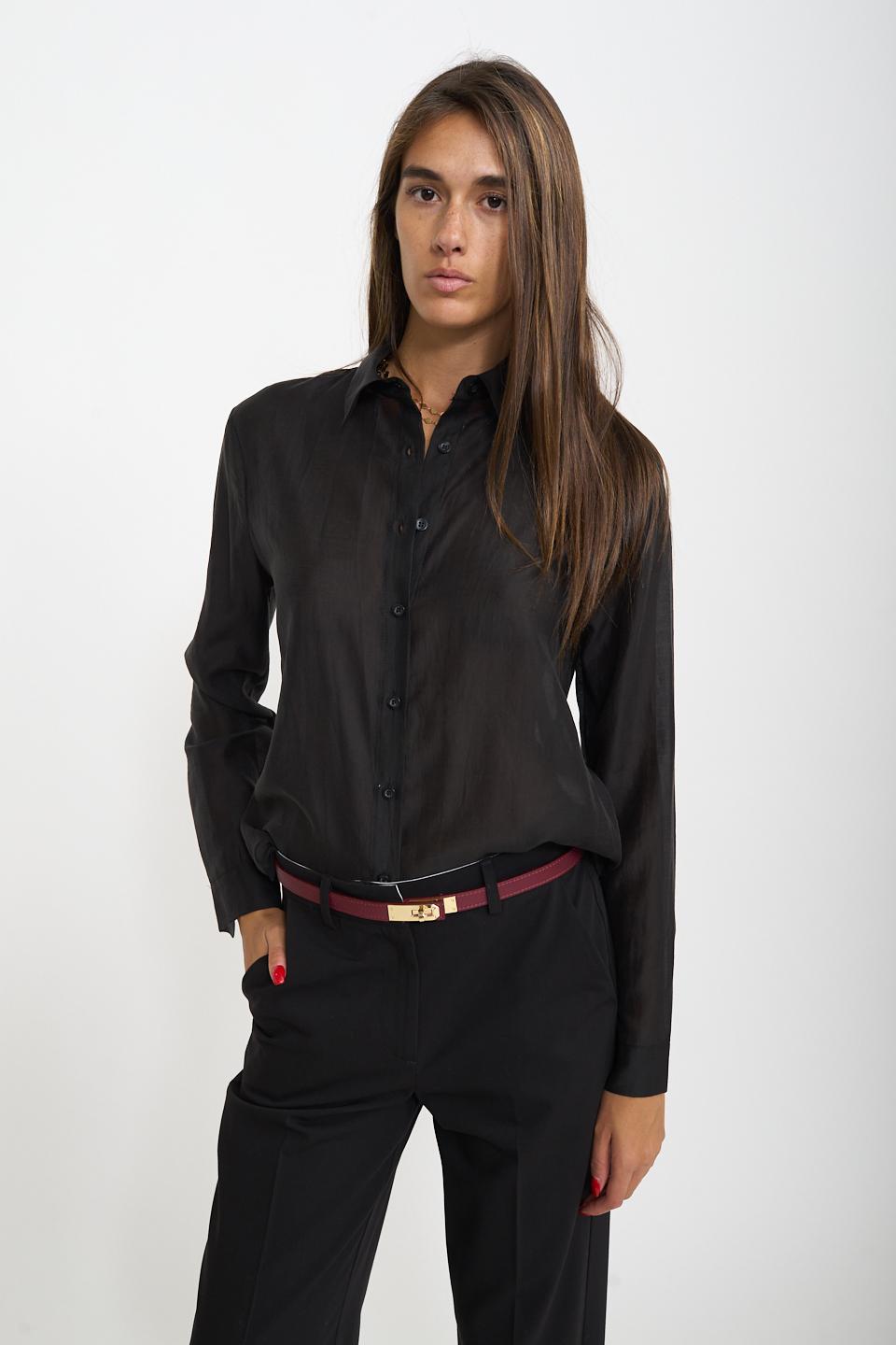 Camicia modello uomo lyocell nero - Autunno - Inverno 2025 | Brend