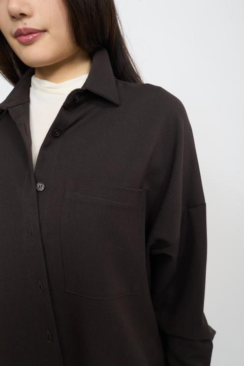 Camicia over mano lana moro - Autunno - Inverno 2025 | Brend