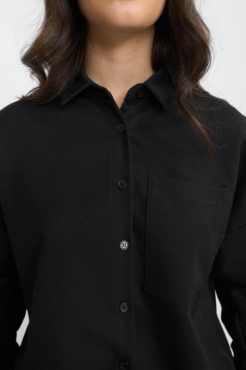 Camicia over mano lana nero - Autunno - Inverno 2025 | Brend