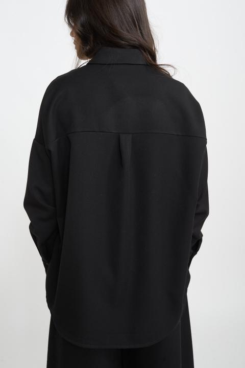 Camicia over mano lana nero - Autunno - Inverno 2025 | Brend