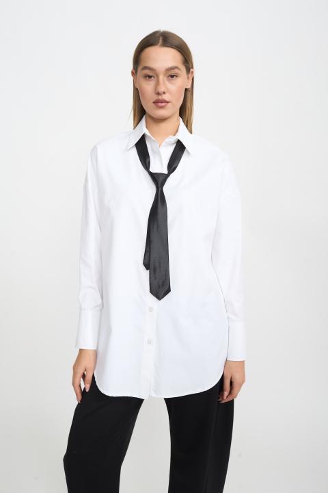 Camicia over cravatta bianco ox. - Autunno - Inverno 2025 | Brend