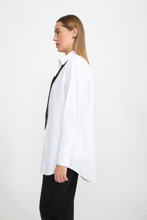 Camicia over cravatta bianco ox. - Autunno - Inverno 2025 | Brend