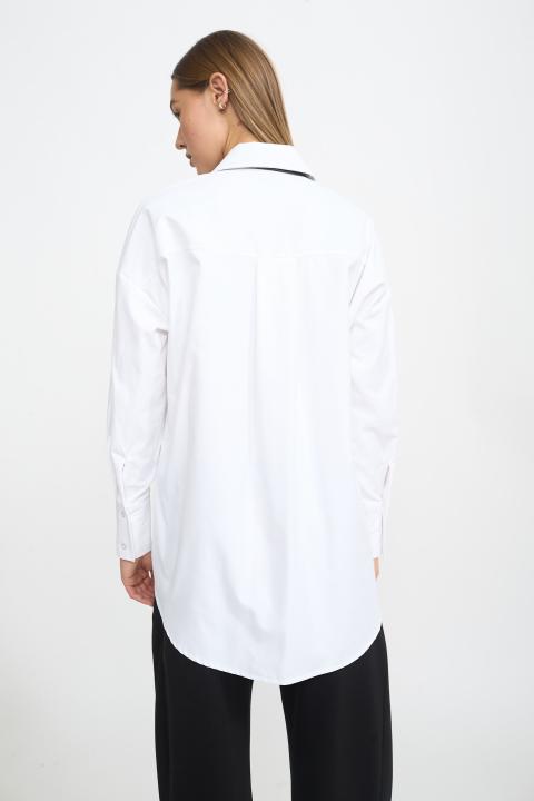 Camicia over cravatta bianco ox. - Autunno - Inverno 2025 | Brend