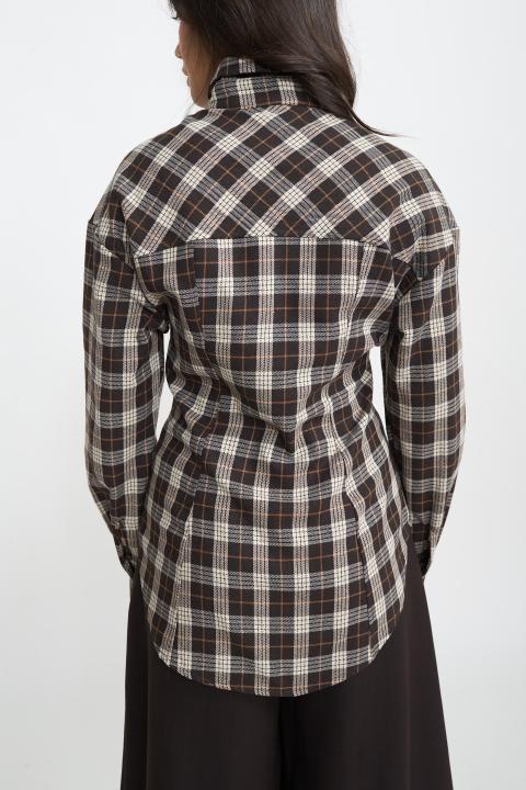 Camicia over avvitata check moro - Autunno - Inverno 2025 | Brend