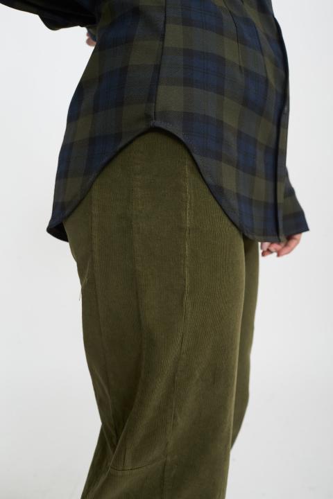 Camicia con riprese check moro cel. - Autunno - Inverno 2025 | Brend