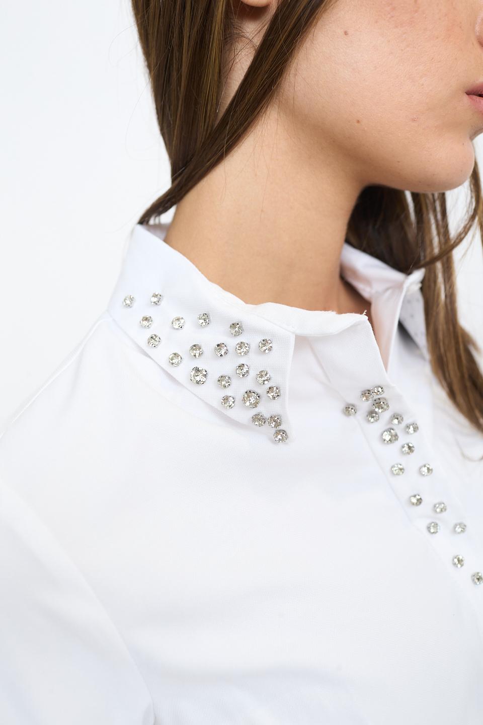 Camicia slim applicazioni collo bianco - Autunno - Inverno 2025 | Brend