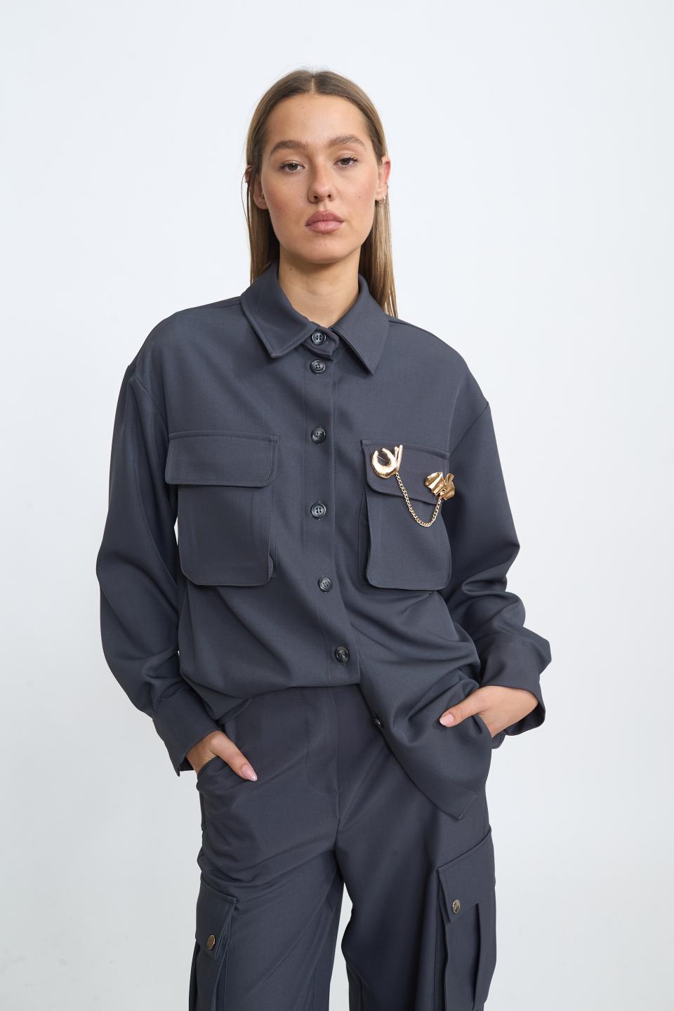 Giacca camicia grigio - Autunno - Inverno 2025 | Brend