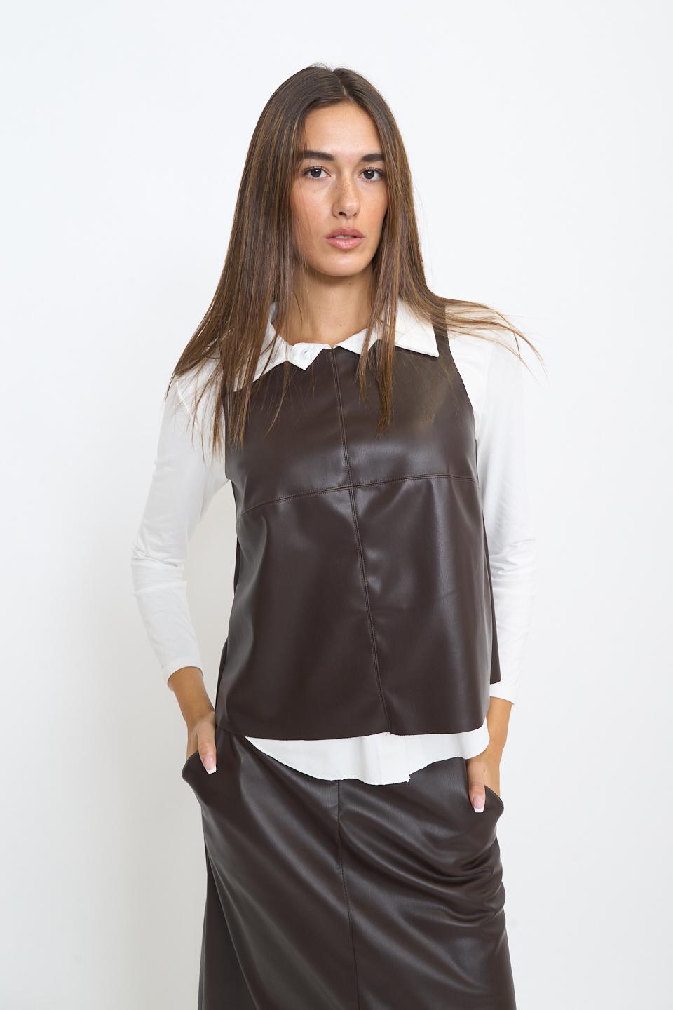 Canotta effetto pelle moro - Autunno - Inverno 2025 | Brend