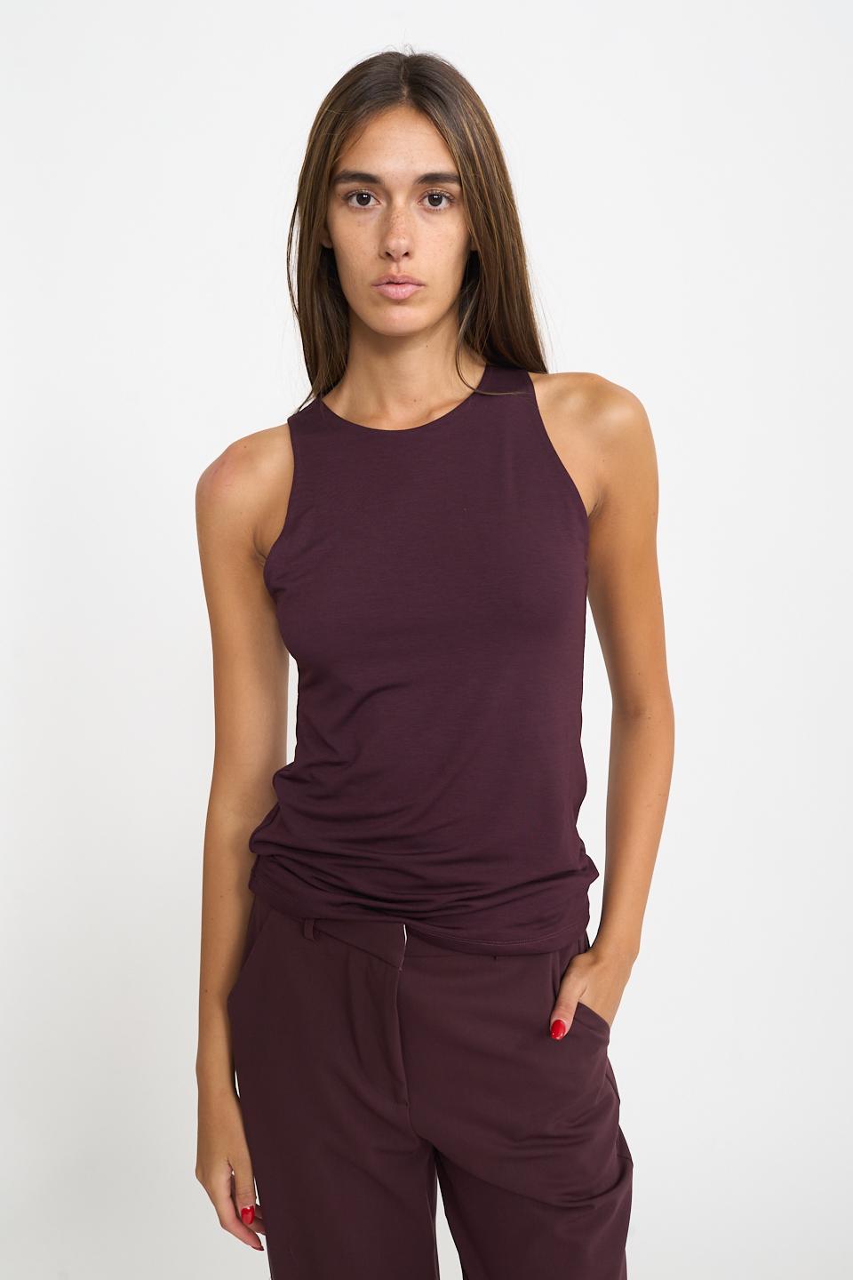 Canotta doppiata viscosa burgundy - Autunno - Inverno 2025 | Brend