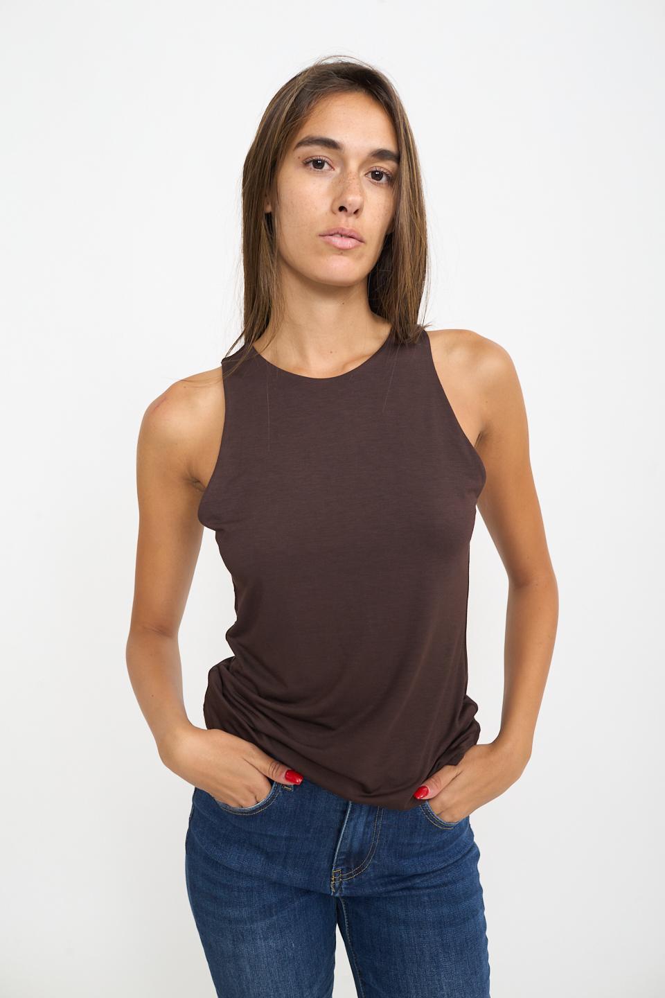 Canotta doppiata viscosa moro - Autunno - Inverno 2025 | Brend