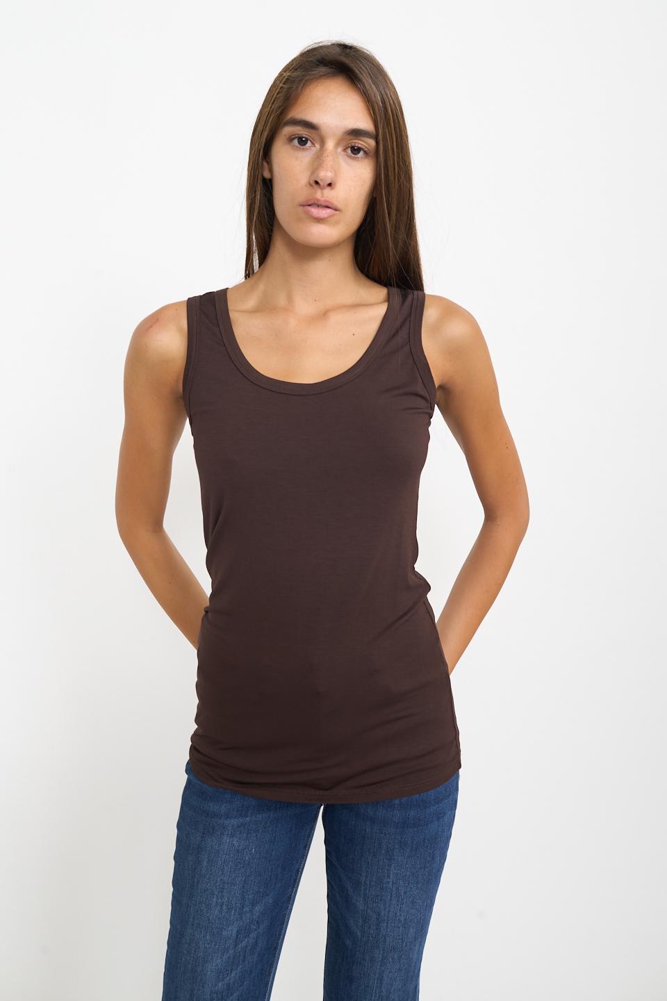 Canotta spalla larga viscosa moro - Autunno - Inverno 2025 | Brend