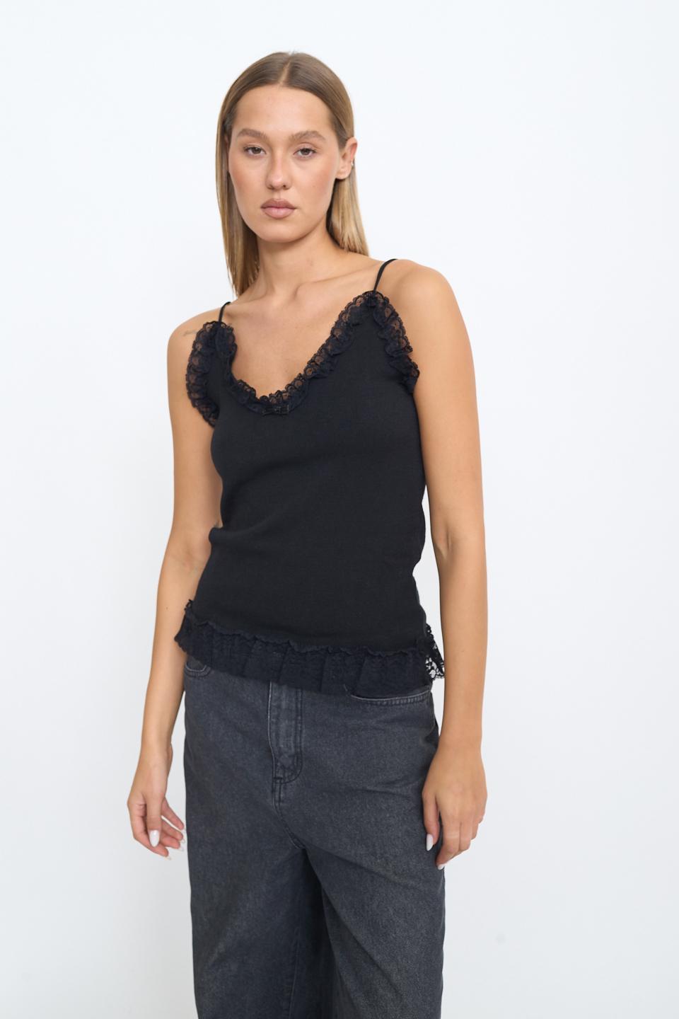 Top maglia pizzo nero - Autunno - Inverno 2025 | Brend