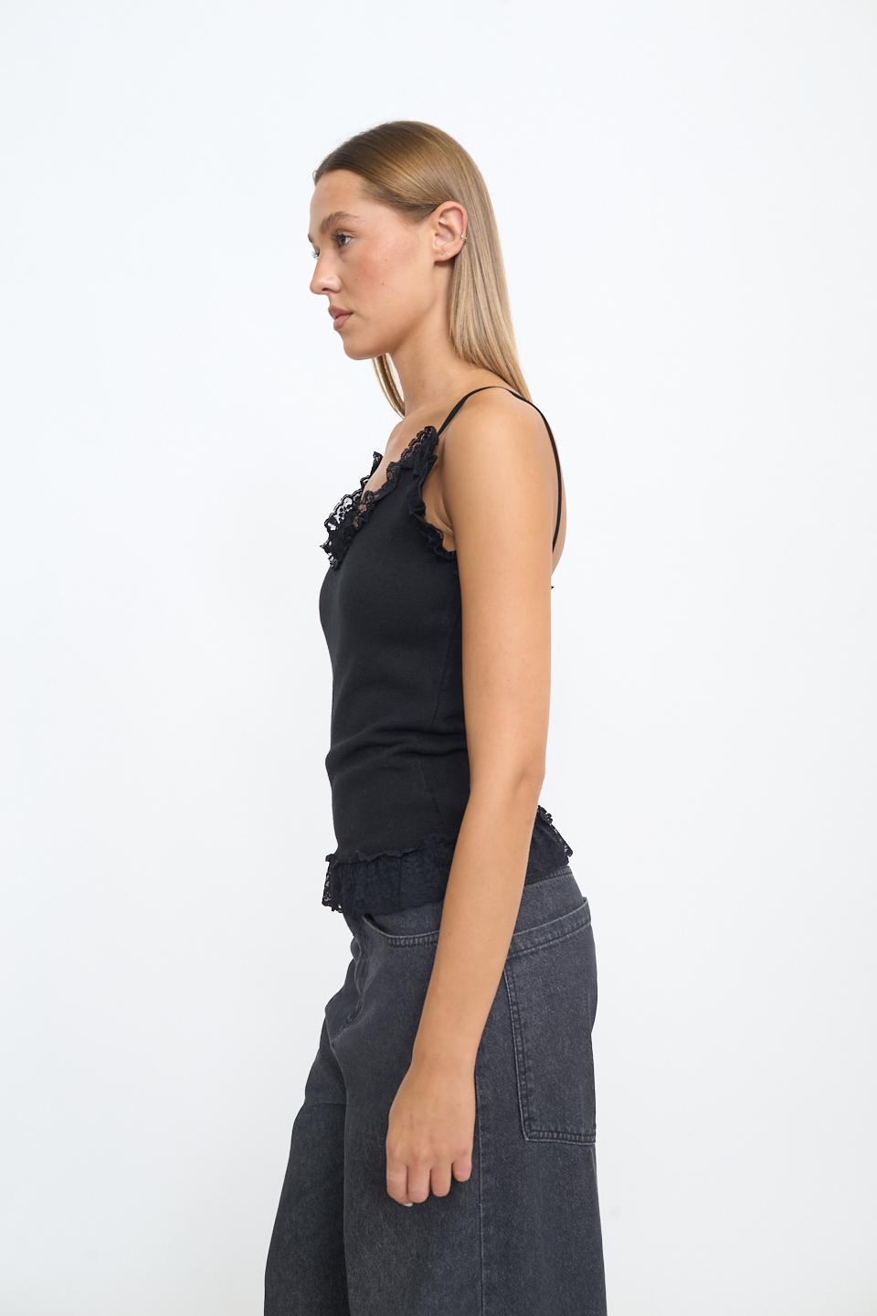 Top maglia pizzo nero - Autunno - Inverno 2025 | Brend