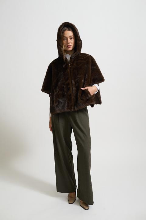 Cappa ecofur marrone - Autunno - Inverno 2025 | Brend