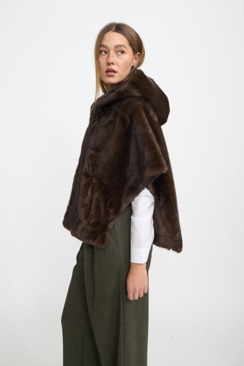 Cappa ecofur marrone - Autunno - Inverno 2025 | Brend