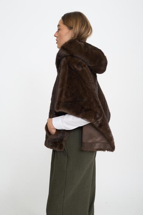 Cappa ecofur marrone - Autunno - Inverno 2025 | Brend