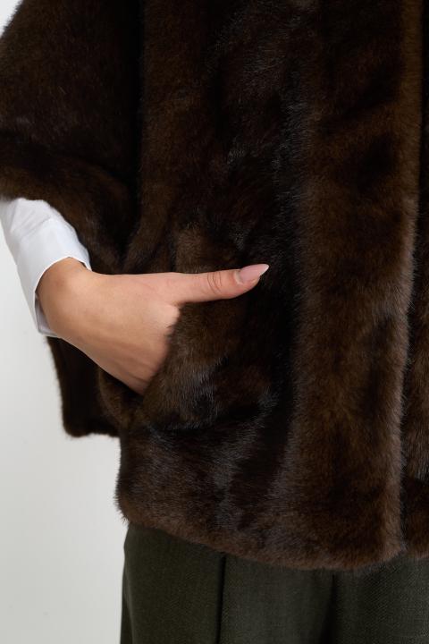 Cappa ecofur marrone - Autunno - Inverno 2025 | Brend