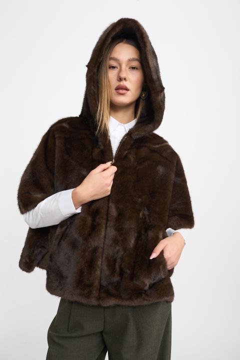 Cappa ecofur marrone - Autunno - Inverno 2025 | Brend