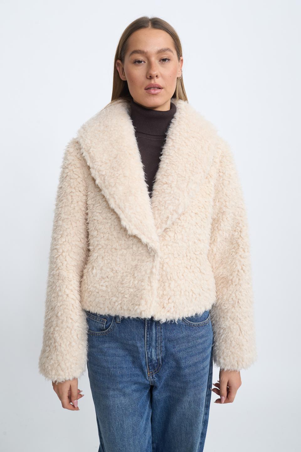 Cappottino effetto Teddy panna - Autunno - Inverno 2025 | Brend