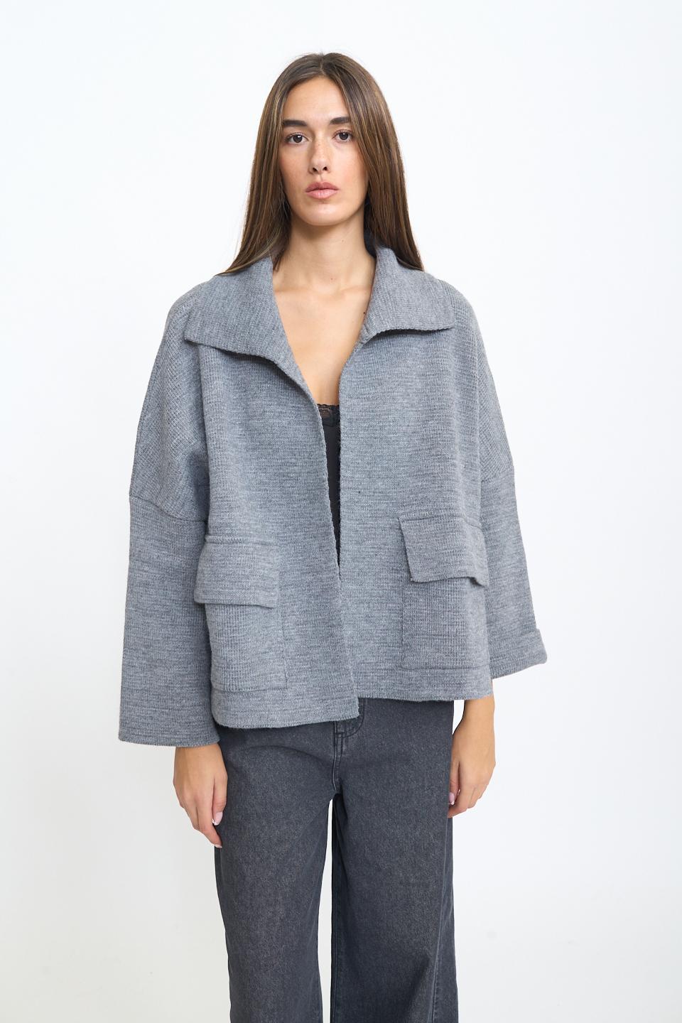 Caban tasche pattina grigio - Autunno - Inverno 2025 | Brend