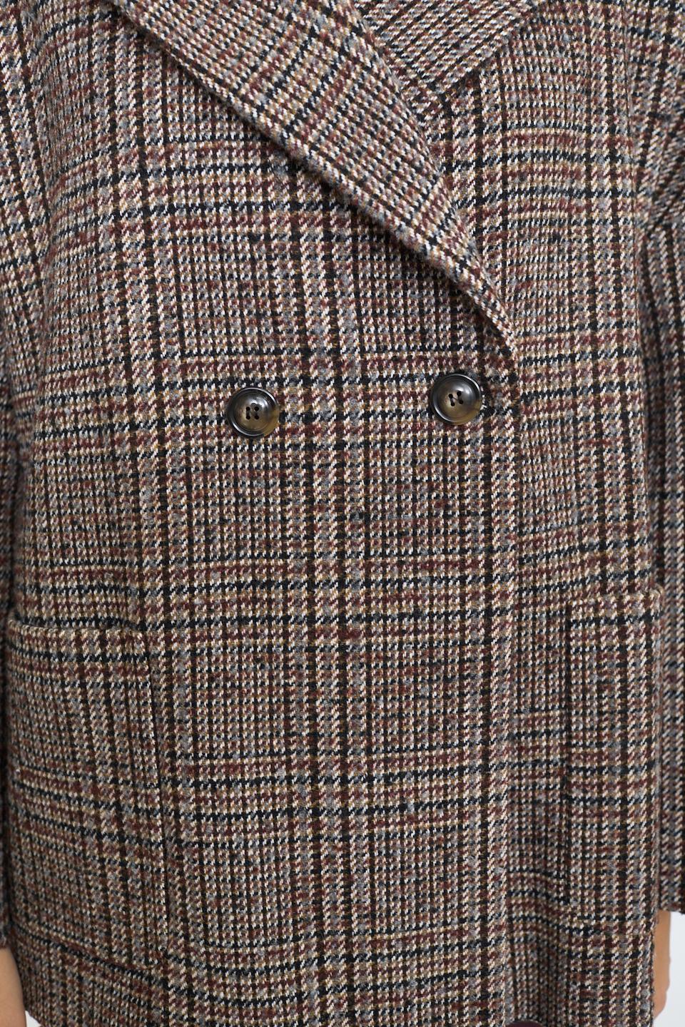 Cappotto corto check quadro bordeaux - Autunno - Inverno 2025 | Brend