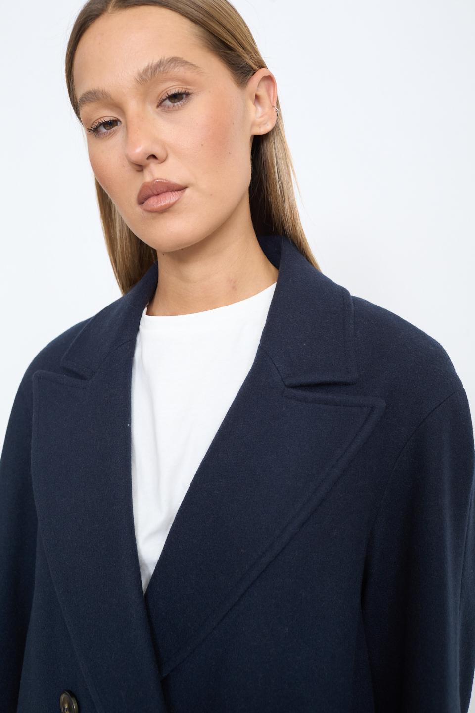 Cappotto doppio petto over blu - Autunno - Inverno 2025 | Brend