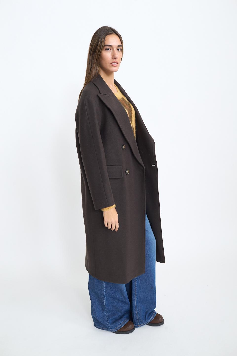 Cappotto doppio petto over moro - Autunno - Inverno 2025 | Brend