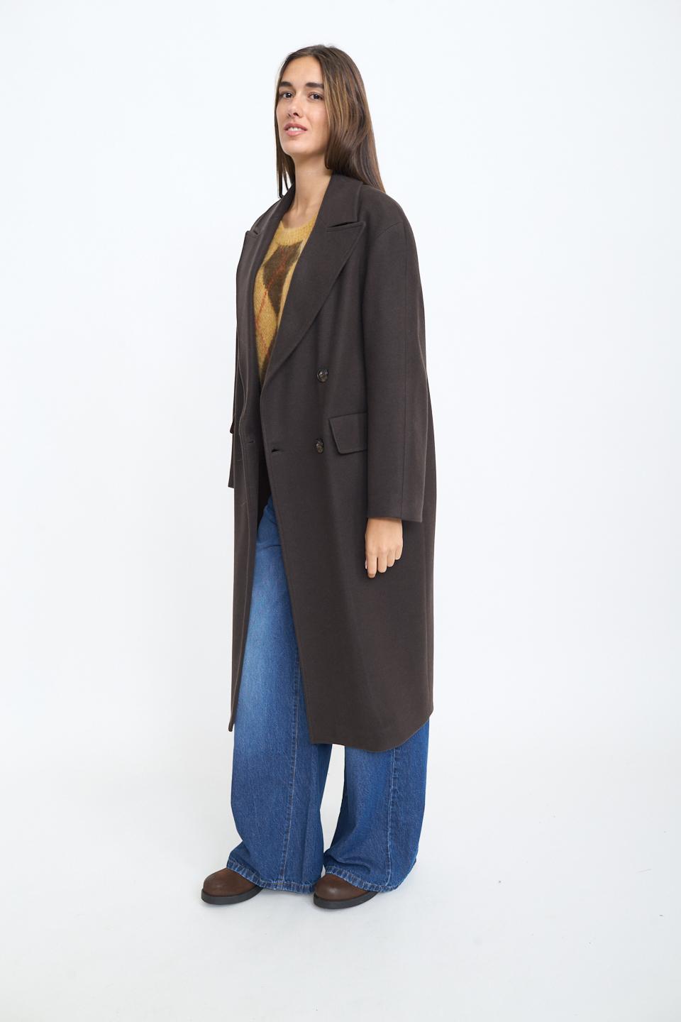 Cappotto doppio petto over moro - Autunno - Inverno 2025 | Brend