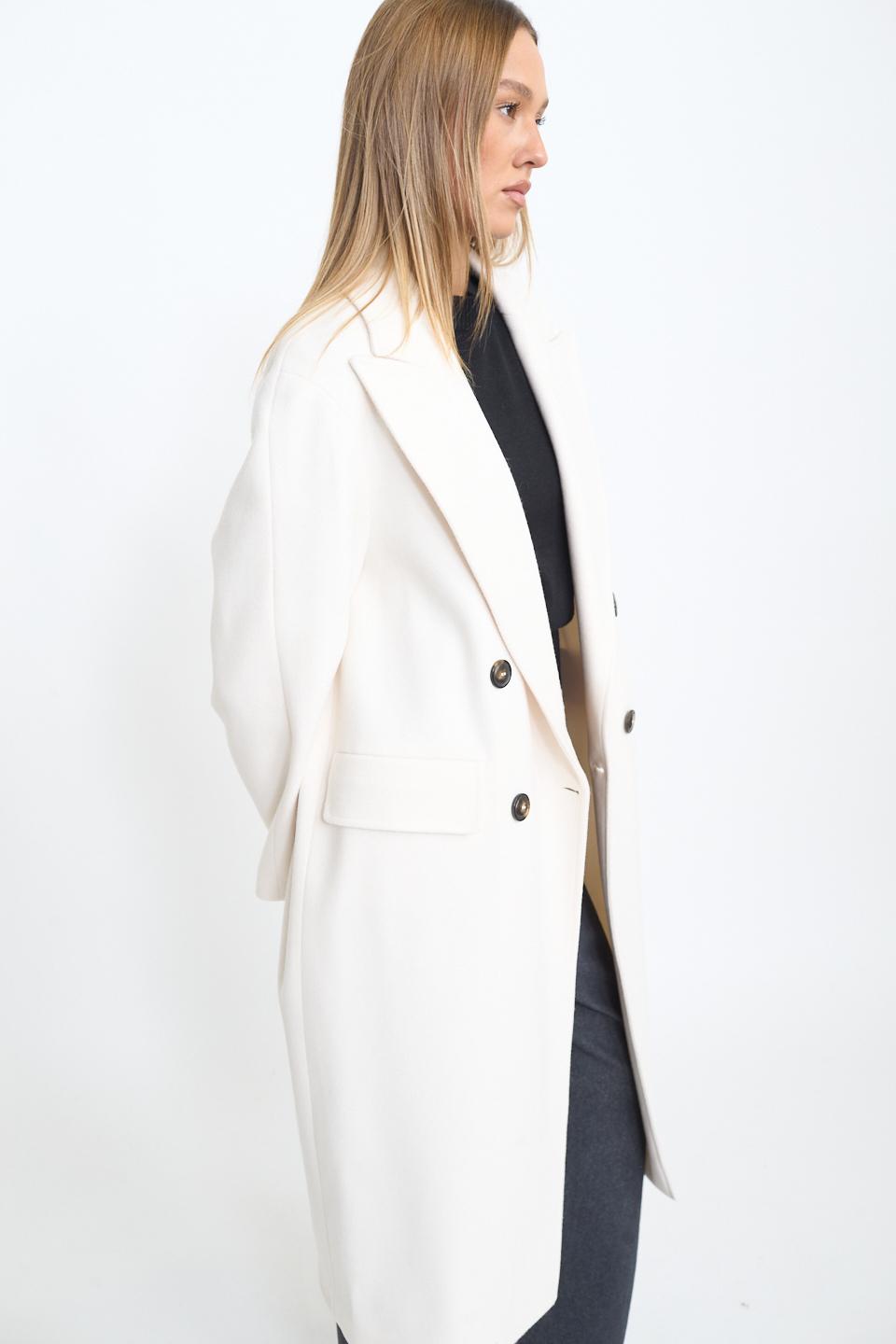 Cappotto doppio petto over panna - Autunno - Inverno 2025 | Brend