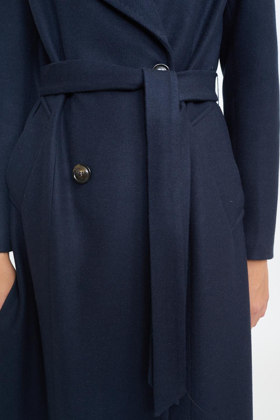 Cappotto doppio petto cinta blu - Autunno - Inverno 2025 | Brend