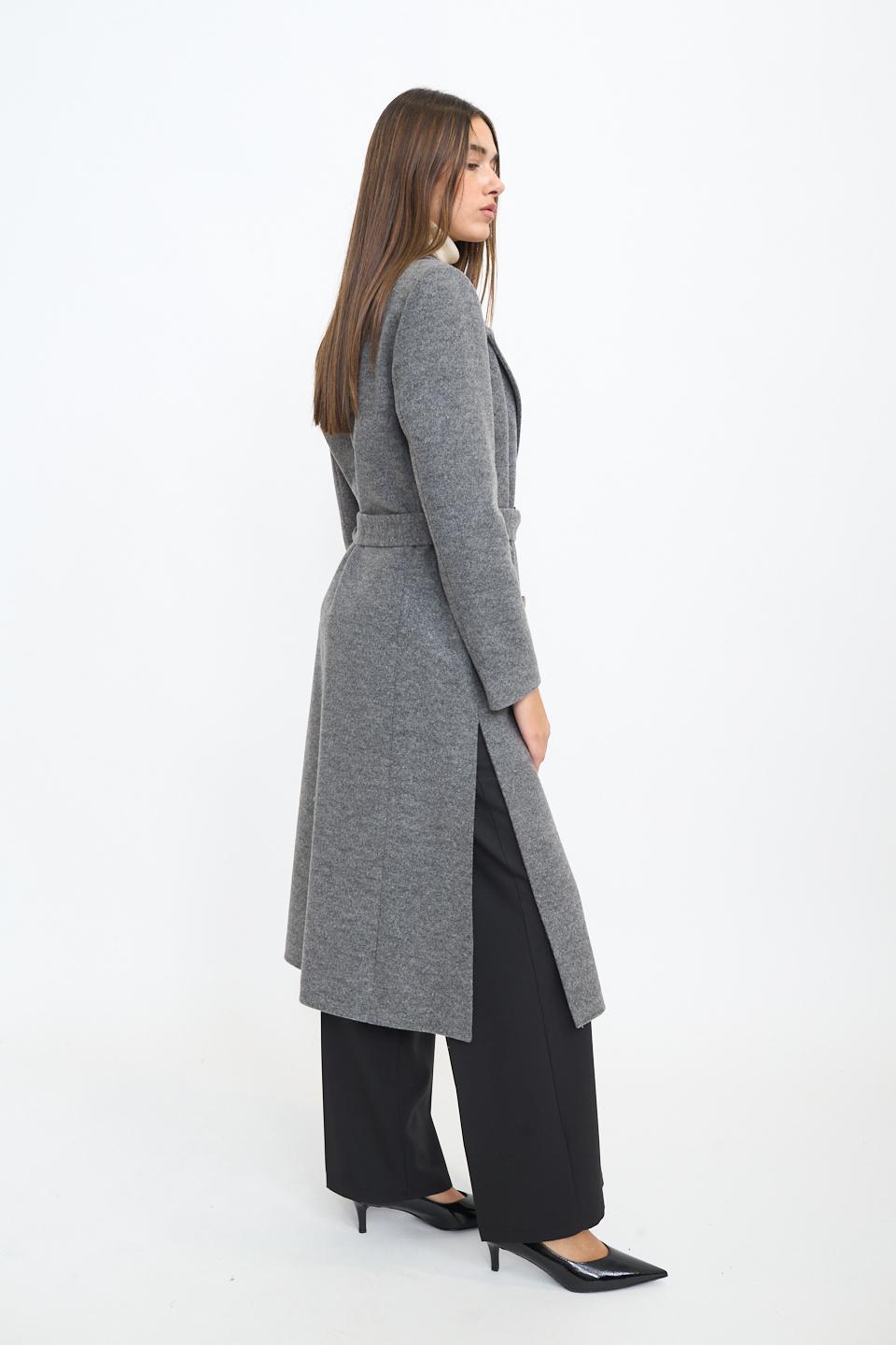 Cappotto doppio petto cinta grigio - Autunno - Inverno 2025 | Brend