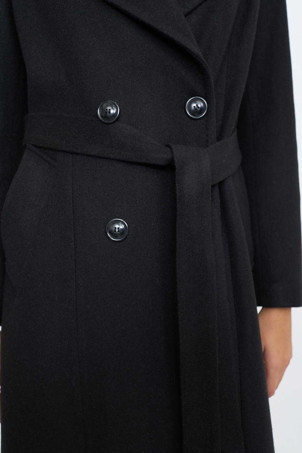 Cappotto doppio petto cinta nero - Autunno - Inverno 2025 | Brend